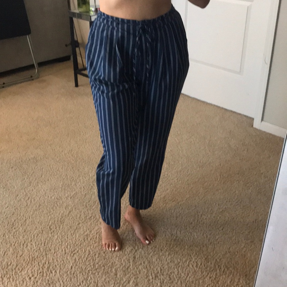 Navy stripped pants